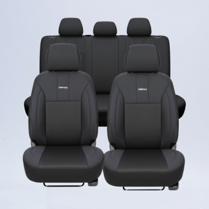 Cubreasientos Nissan Versa Advance/sense 2020-2025 línea Custom en tela negro