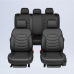 Cubreasientos Chevrolet S10 2023-2026 línea Sportline en tactopiel liso y microperforado negro