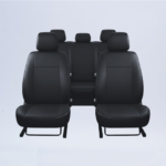 Cubreasientos Toyota Hilux 2017-2026 línea Custom en tactopiel automotriz negro