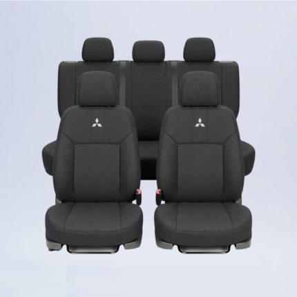 Cubreasientos Mitsubishi L200 2025-2026 línea Custom en tela negro